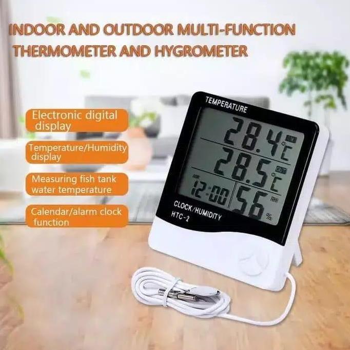 Foxc- Htc-2 Thermometer Hygrometer Terl4Ris / Alat Pengukur Suhu Ruangan Ori