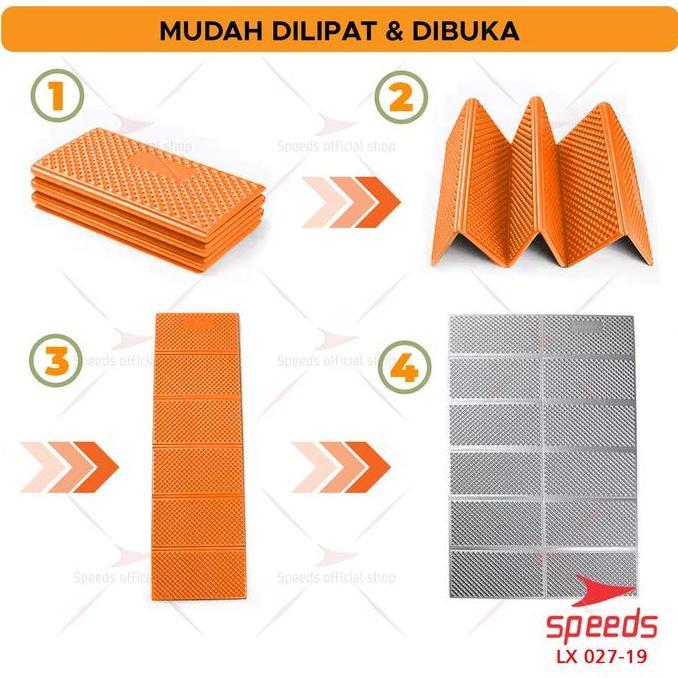 Gudangbaru- Speeds Matras Yoga Foam Xpe 15Mm Alas Bantalan Duduk Lantai Karpet Matras Lipat Foam Dou