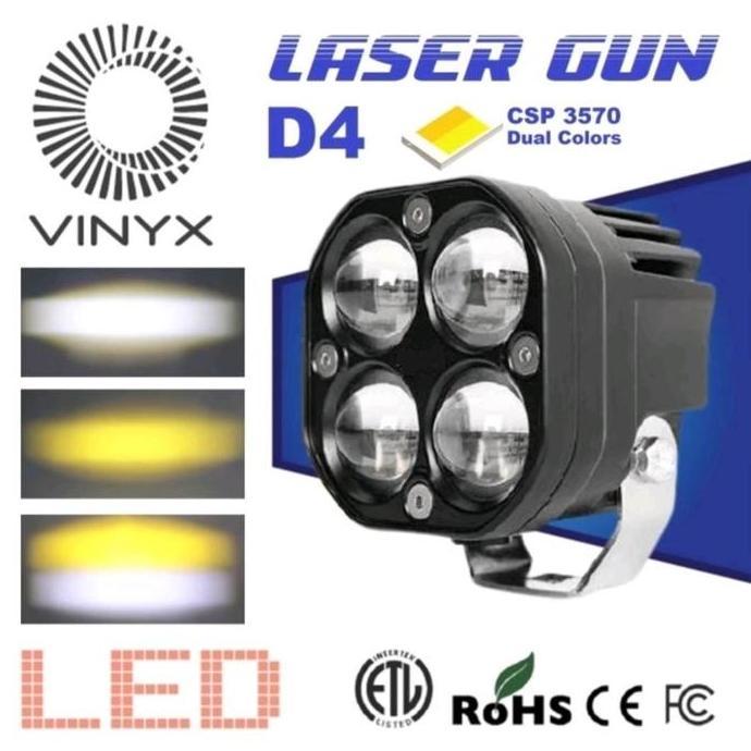 AISYAHAAFIL - CAR LIGHT LED LAMPU LASER 4 MATA SOROT TEMBAK MOBIL MOTOR D4 VINYX BAUT