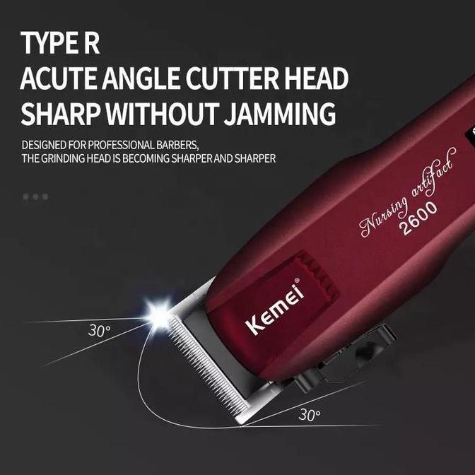 Kemei Pg2600 Alat Cukur Rambut Kemei Pg2600 Cordless Usb Cable Km-Pg2600 Rechargeable Hair Clipper M