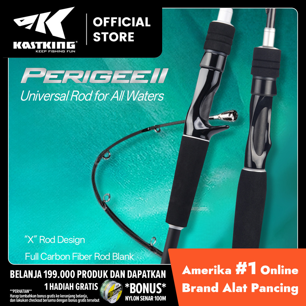 [OFFICIAL] KastKing Perigee II Joran Pancing Rod Carbon Fiber 2 Section Spinning Casting Rod Ringan 