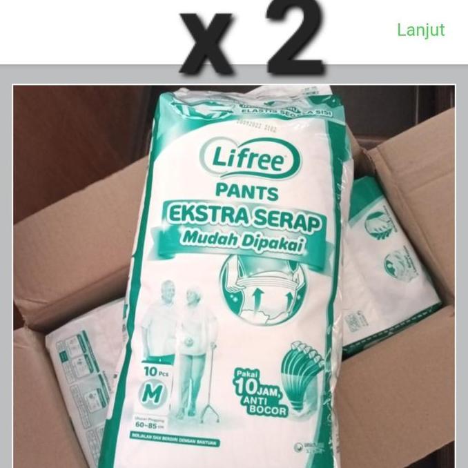 Medkit- Lifree Popok Celana Ekstra Serap M20 M 20/Lifree Celana Extra Serap