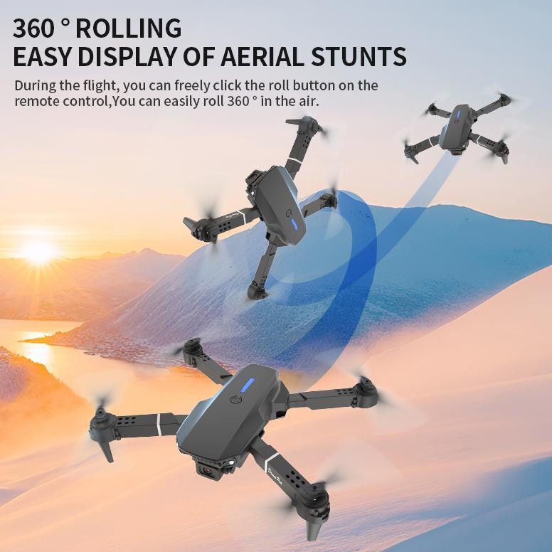 Huadrre E88 Max Drone Pemula Drone Dual Camera Indoor Outdoor Smart Drone Mini Rc Wifi Fpv Mainan