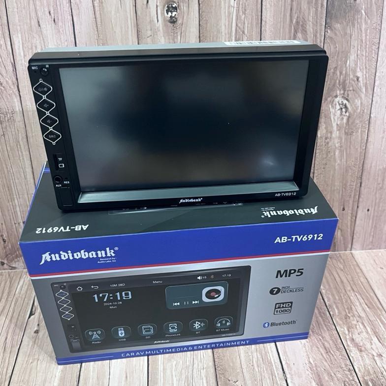 Headunit Double Din Deckless Audiobank 7Inch Autolink Mp5 Usb Bluetooth Komplit