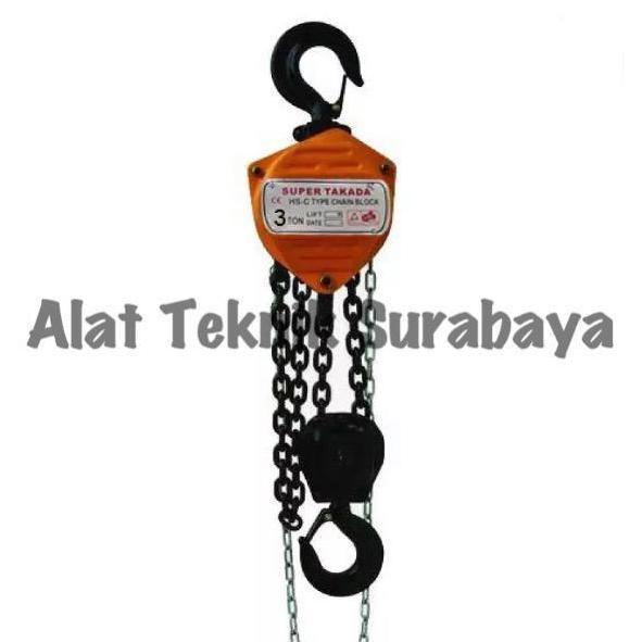 OK CHAIN BLOCK SUPER TAKADA 5 T TON X 5 M METER 5T 5M TAKEL TACKLE BLOK KATROL KEREKAN BARANG KONDO 