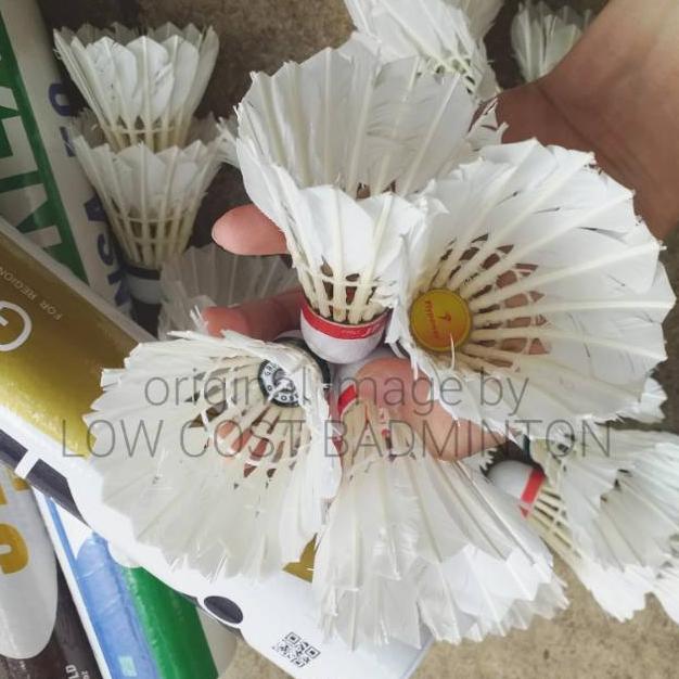 TERMURAH (1SLOP) SHUTTLECOCK BADMINTON DRILLING / KOK BULUTANGKIS BEKAS  (1 SLOP = 12PCS)