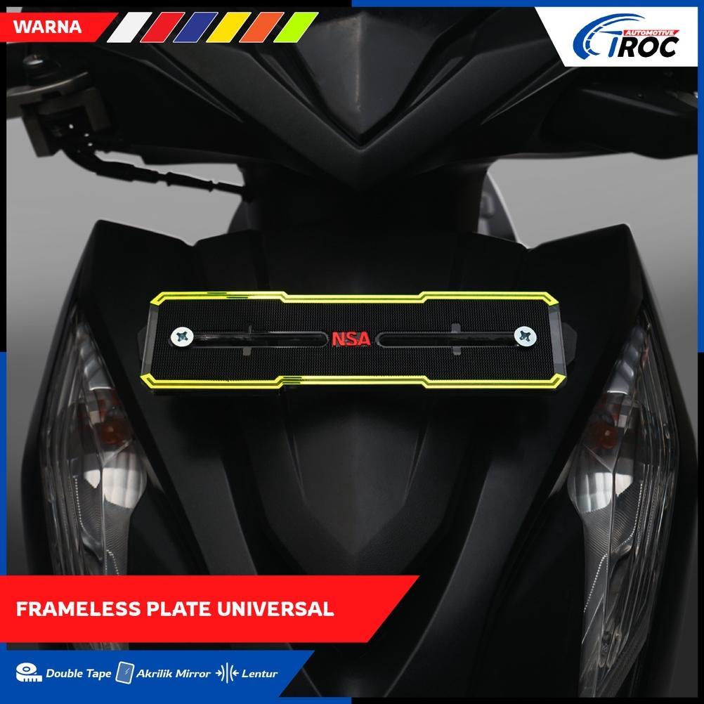 New Arrival Dudukan Plat Nomor Motor Frameless Plate Motor Universal 1Pcs Dudukan Plat Nomor Motor V