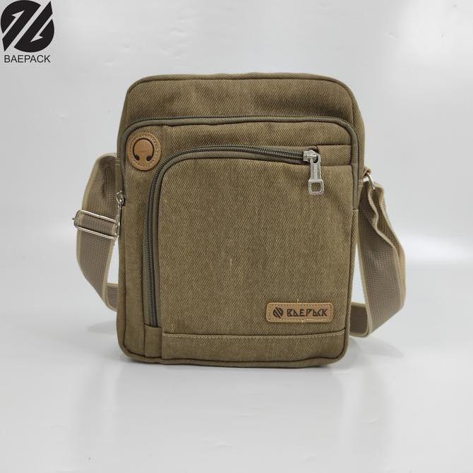 DS289 >> Tas Selempang Kanvas Pria Argo Khaki Original Baepack / Tas Bahu Selempang Canvas Premium A