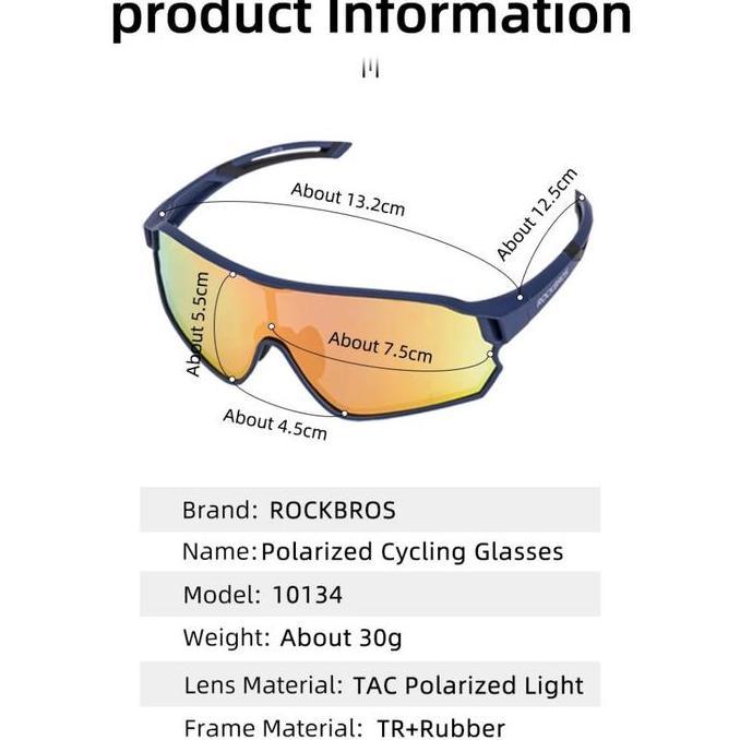 ROCKBROS 10140 Polarized Sunglasses Outdoor Run Sports Kacamata Sepeda Best Seller
