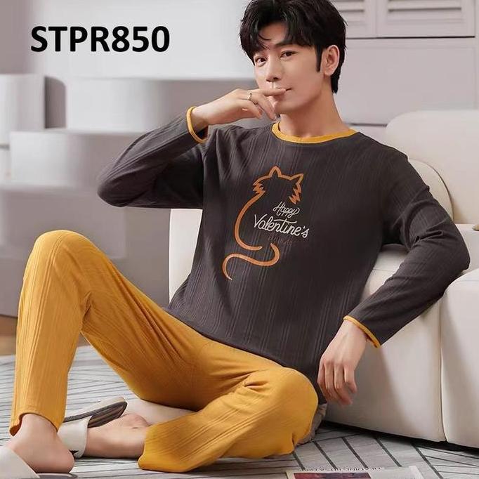 BAJU TIDUR PRIA PIYAMA PRIA LENGAN PANJANG