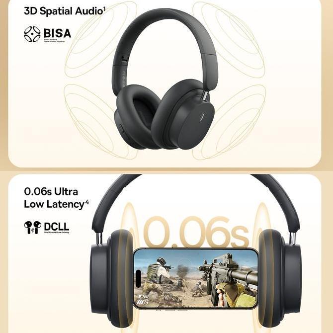 Baseus Headset Encok Wireless Bluetooth Headphone Over Ear D05 Original