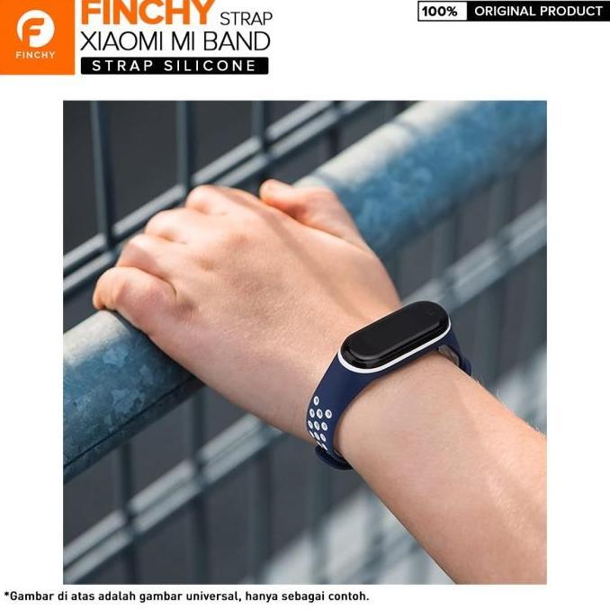 Finchy Silicone Strap for Xiaomi Mi Band 5 Sporty Dual Tone Wristband Best Quality