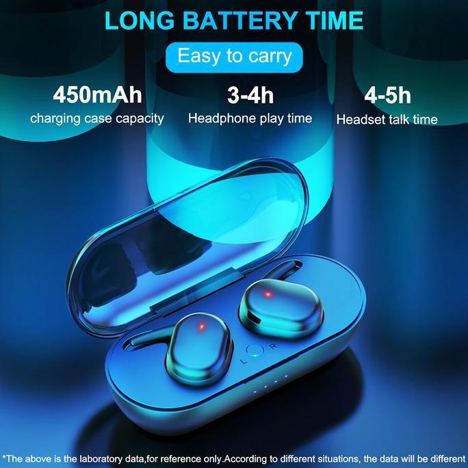 Headset Nirkabel High Fidelity Stereo Headset Bluetooth 5.0 Otomatis pairing dan anti-slip design He