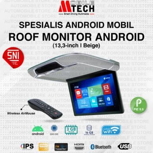 DAXSTORE SMART TV PLAFON MONITOR ANDROID MTECH UNTUK SEMUA MOBIL