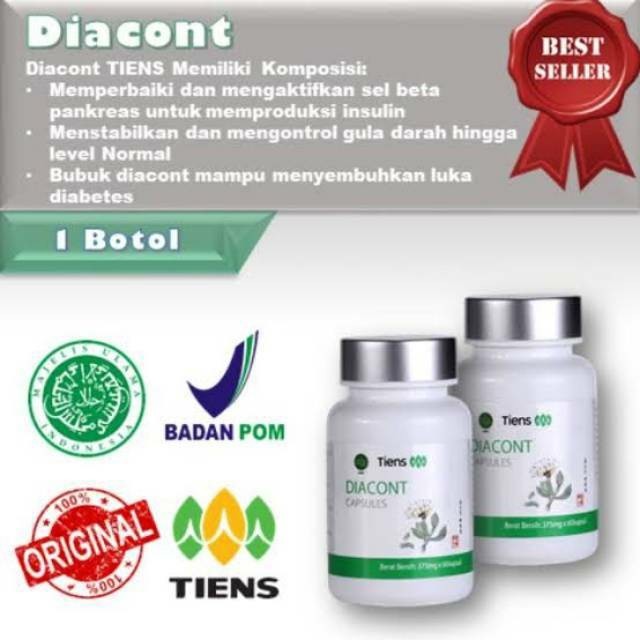 {TERLARIS} Diacont diabetes control capsules Tiens isi 60 kapsul buat KENCING MANIS, LUKA YANG TIDAK