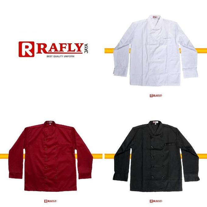 Chef Jacket - Baju Koki Lengan Panjang Pria Wanita - Seragam Koki Chef - Rafly Jaya