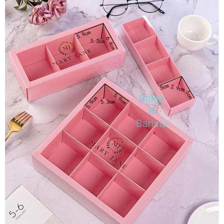 =====] Box Mika Sekat 9 Pink / Box Mika sekat 3 Pink Box Coklat cookies cake