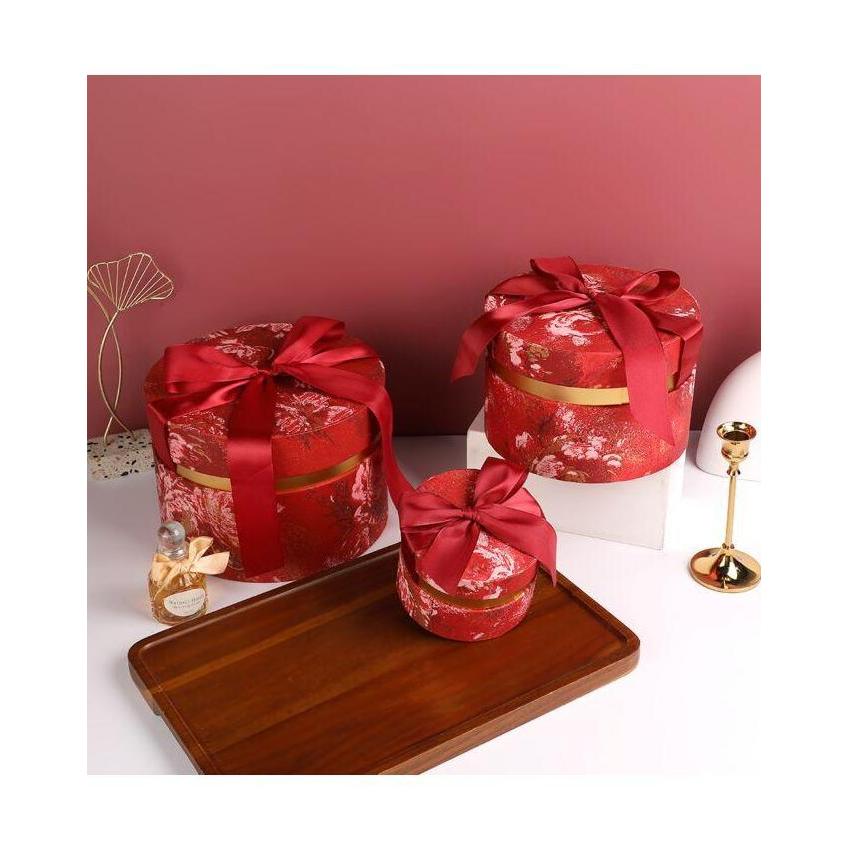 ~~~] Box Tabung Hampers Biru Imlek Tas Jinjing Packaging Hampers Souvenir Gift Chinese New Year