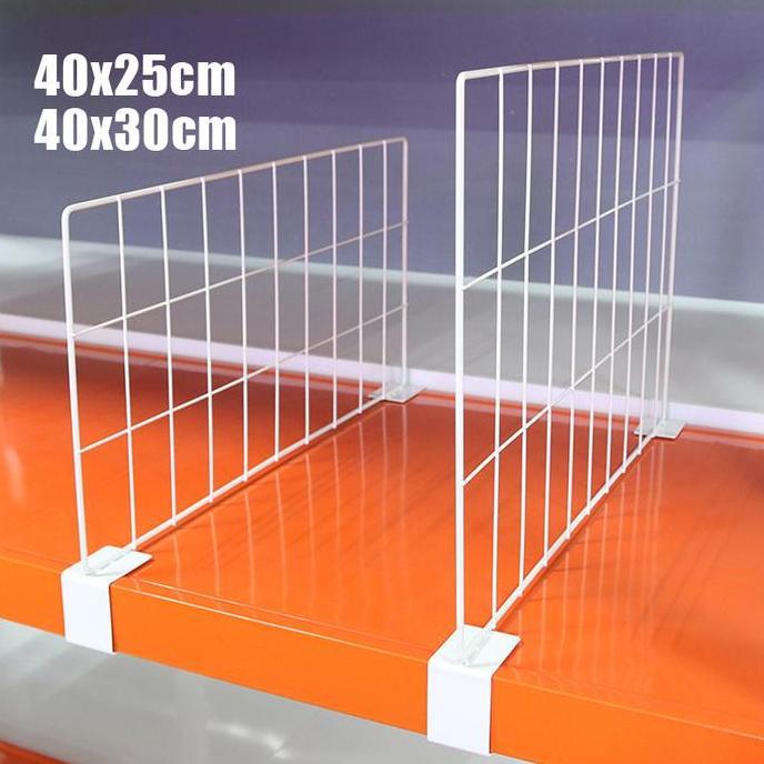 mine_basty - penyekat rak display rak gondola 25/30 cm gondola aksesoris rak toko sekat rak gondola