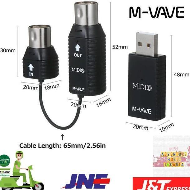 M-VAVE Midi Wireless Transmission System M-Vave MS1 M Vave Midi System USB Adapter Plug