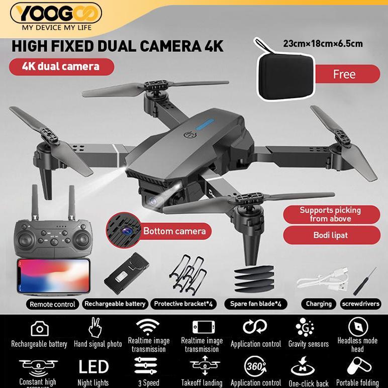 E88 Pro Drone/E99 Pro Drone Anti Tabrak Drone Mini Dengan Kamera Hd Drone Smart Drone E88 Pro 4K/E99