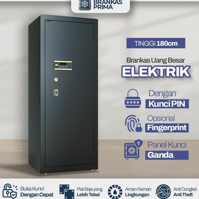 [BERGARANSI] BRANKAS BESAR BAJA 80 - 120CM SAFETYBOX BRANGKAS UANG, EMAS, DOKUMEN ANTI MALING KRISBO