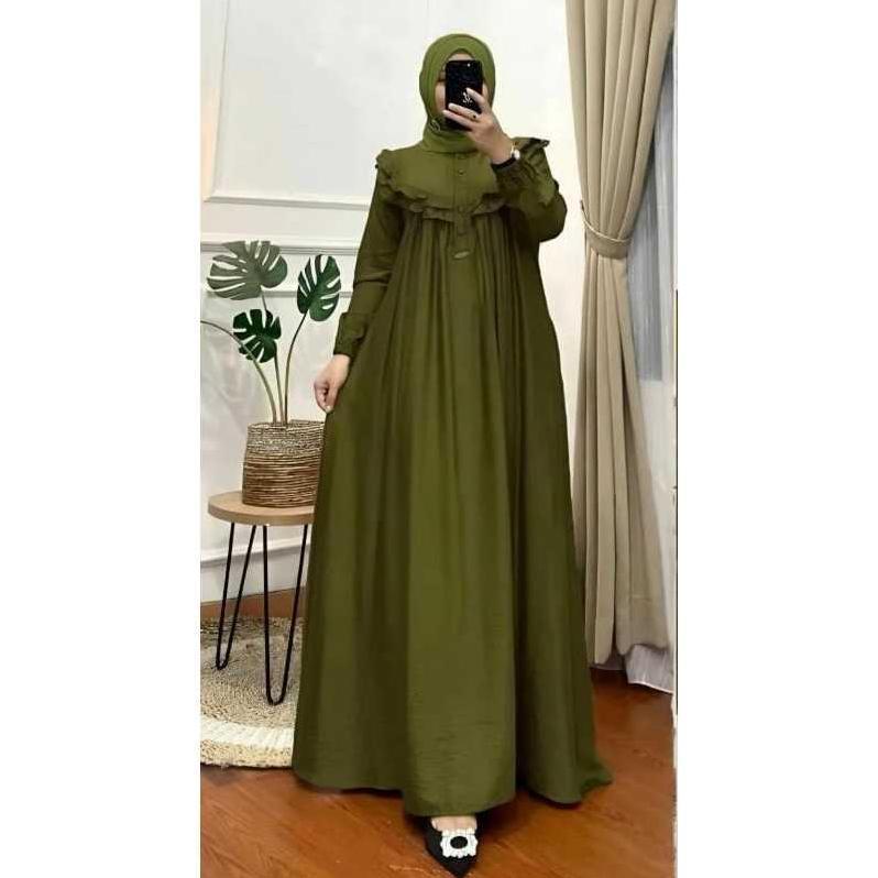 Disc Gamis Crinkle Airfow Maxi Dress Samira Terbaru Seratus Ribu Dapat 3 Pcs //Gamis 100 Dapat 3