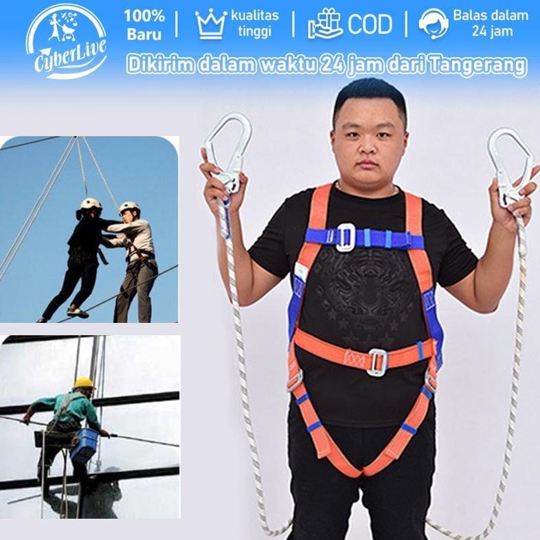 Body Harness Double Hook Safety Harness Full Body Safety Belt Sabuk Pengaman