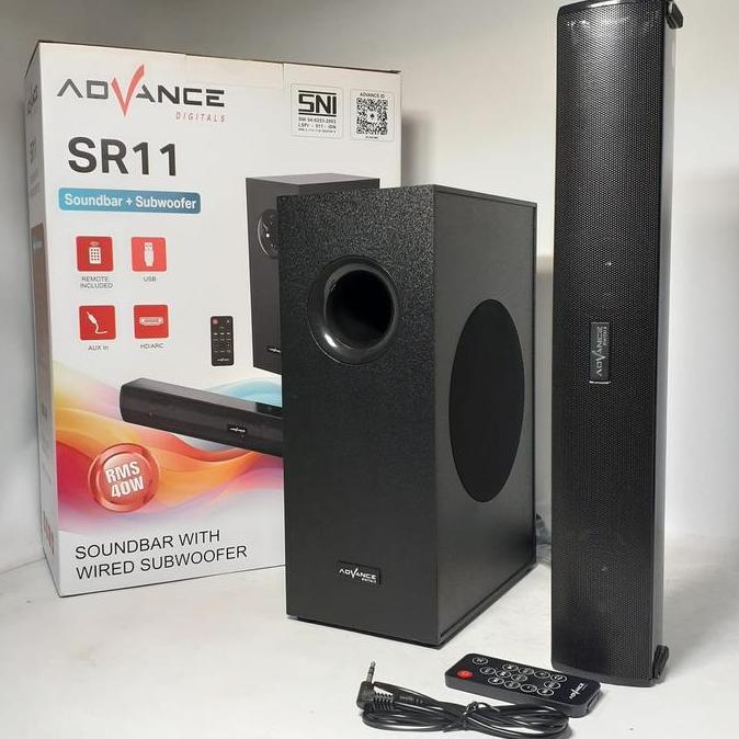 Speaker Soundbar / Speaker Bluetooh Aktif Advance SR-11 Super Bass / Speaker Aktif Subwoofer Theater