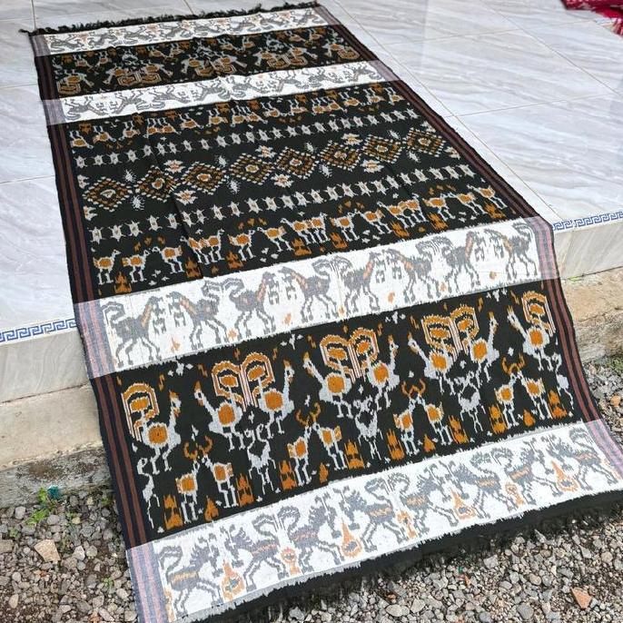 KAIN TENUN MOTIF SUMBA / KAIN TENUN IKAT BLANKET PREMIUM MOTIF SUMBA SHA