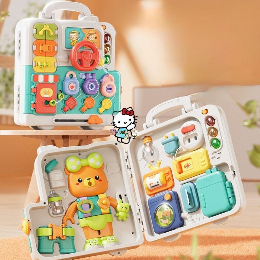 [XZ] 3D Busy Book Board Game Baby Kids Mainan Montessori Edukasi Keterampilan Aktivitas Anak Bayi 7 