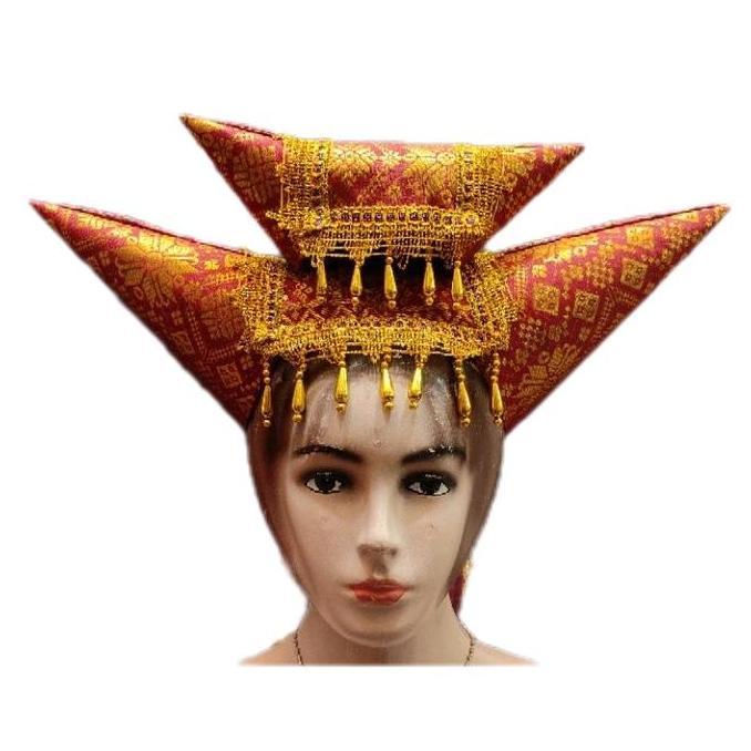Tingkuluk Tanduk songket/Tanduk Songket Minang/Tanduk Songket Padang Model 2 tingkat tanduk minang