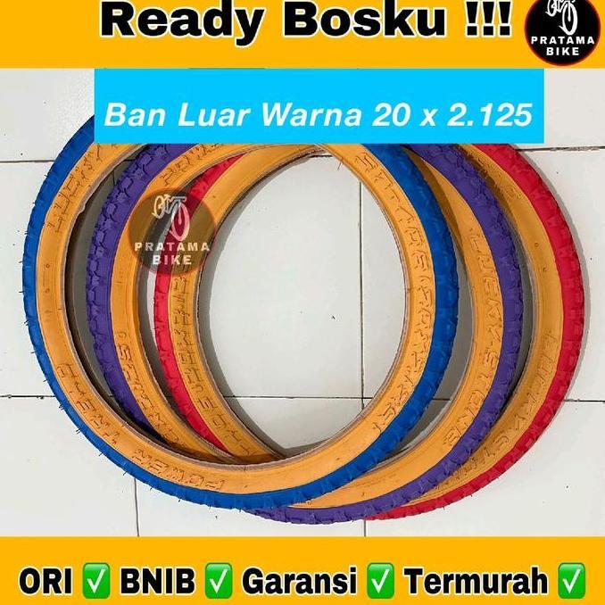 Promo Ban Luar Sepeda BMX 20x2125 / 20x2.125 Lucky Stone Warna Diskon
