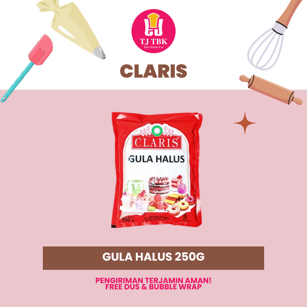 GULA HALUS Claris 250g | Toko Bahan Kue TJ