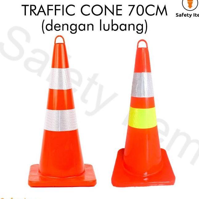 Traffic Cone 70Cm Safety Traffic Cone Rubber 70 Cm Kerucut Lalu Lintas