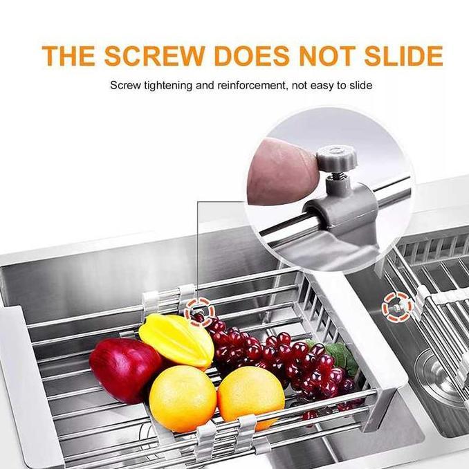 Promo Rak Cuci Piring Buah Sayur Wastafel Stainless Steel Dapat Di Sesuaikan