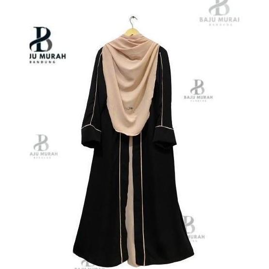 Termurah  Abaya Putri Set Gamis Syar'I Crinkle Airflow S-Xxl