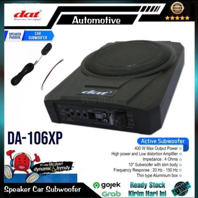 Promo Speaker Kolong Mobil Subwoofer DAT DA 106 XP XQ 10 inch 10 Diskon
