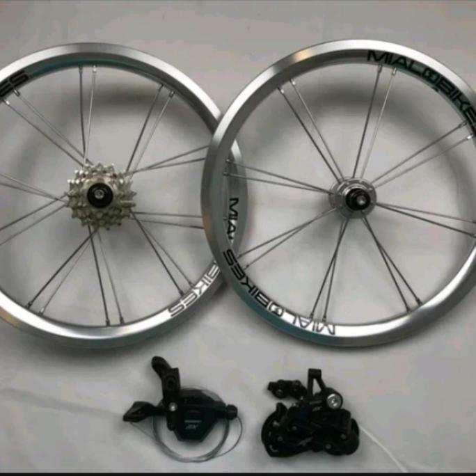 MIALO WHEELSET 16INCH 305 + SHIFTER + RD SENSAH MX 5SPEED + SPROCKET ORIGINAL DAN TERPERCAYA