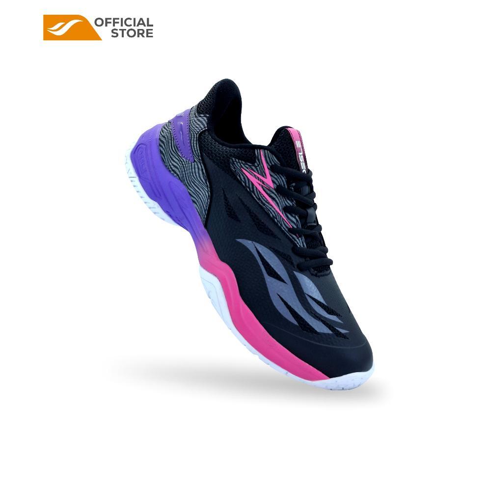 PROMO Desle Sepatu Badminton Glasglow Hitam Ungu