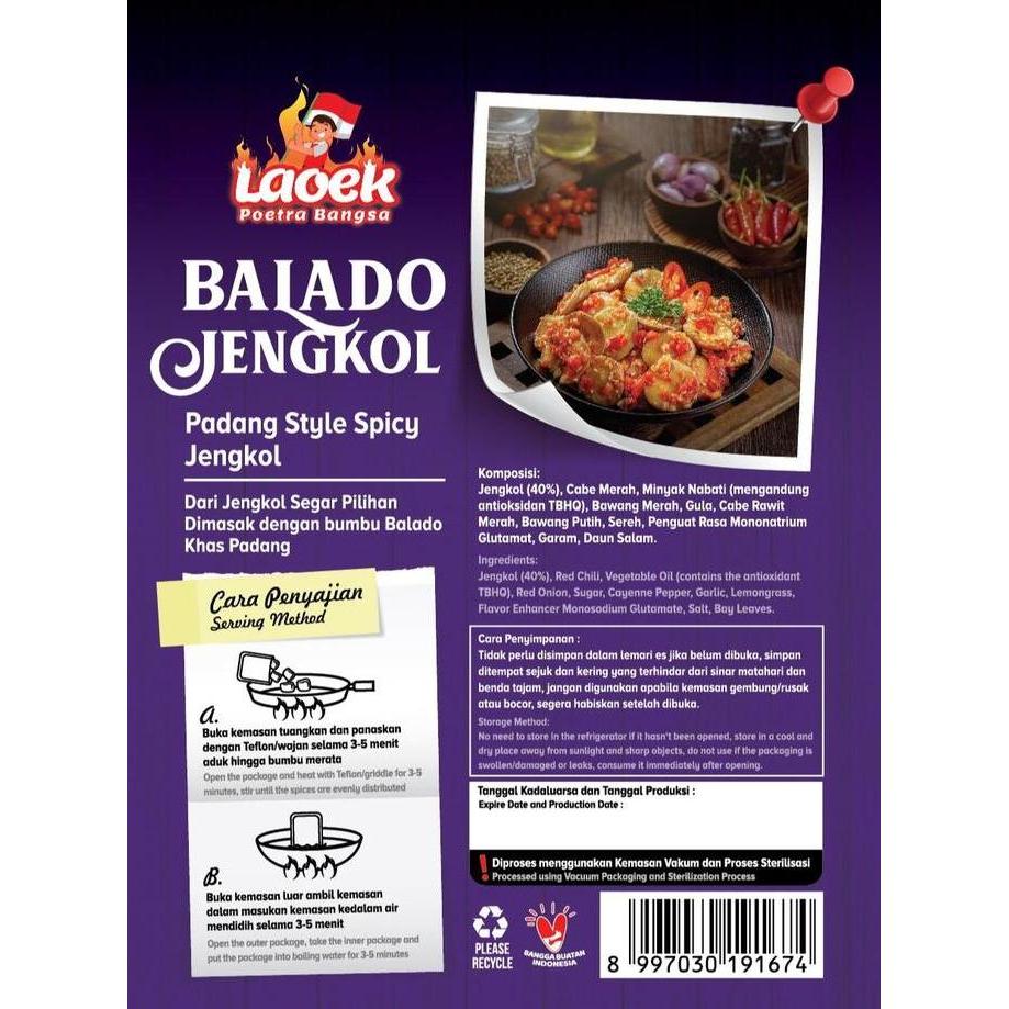 Belisekarang- {Duo Balado Jengkol} Balado Jengkol Pedas Makanan Lauk Siap Saji 2 Pack 300 Gram Tanpa
