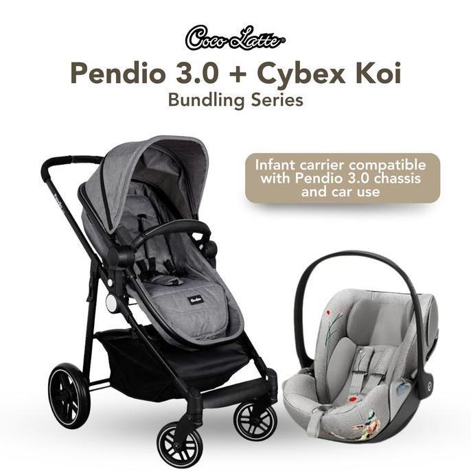 COCOLATTE | CYBEX Pendio 3.0 Stroller || Cloud Q Koi Infant Carrier Ready