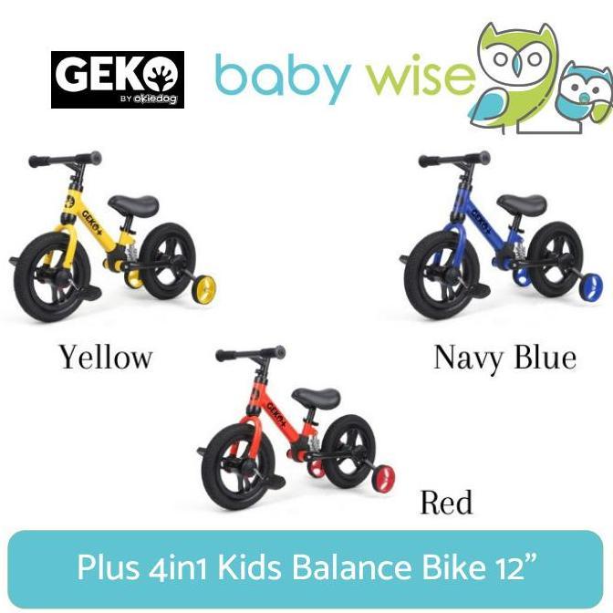 Promo Geko Plus 4in1 Kids Balance Bike 12 Diskon