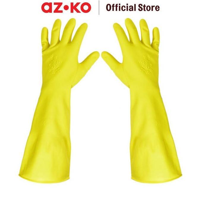 Amanbanget- Duraglove Sarung Tangan Panjang Latex Butterfly Ukuran S Kuning