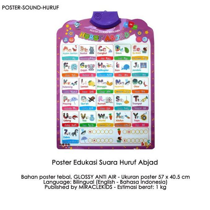 Poster Edukasi Suara Huruf Abjad Termurah