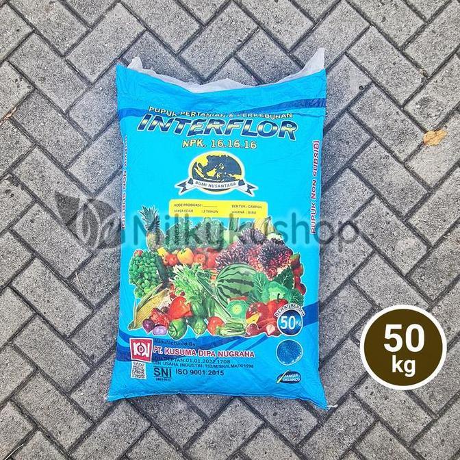 PUPUK INTERFLOR NPK 16 16 16 BERAT 50 KG KP VIA CARGO
