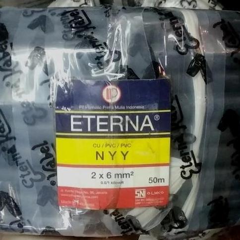 Kabel Listrik Kawat Nyy 2X6 2X6Mm Eterna @50Meter
