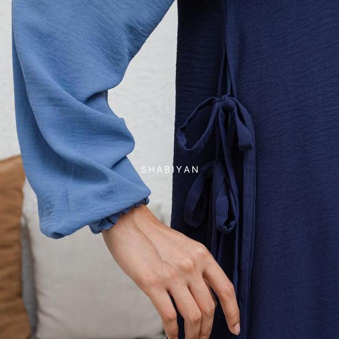 Sekarangaja- Shabiyan-431 Gamis Wanita Set Dress Cardigan Panjang Muslimah