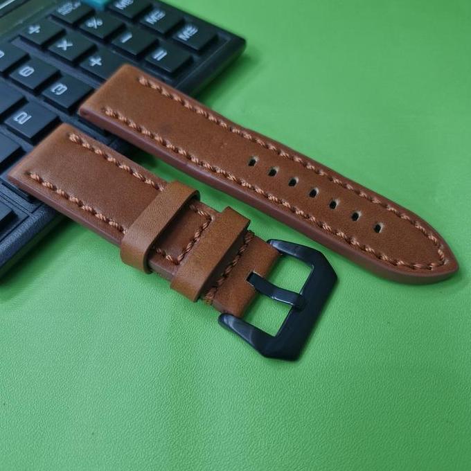 Ready strap leather watch tali kulit jam tangan timberland nautica police panerai fosil buckle black