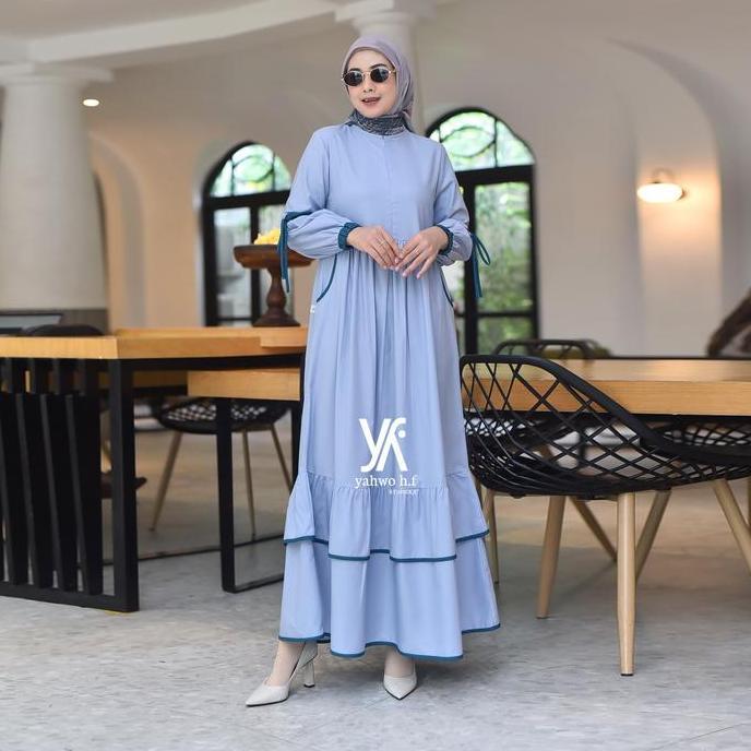 Sekarangaja- Yahwo Hijab Fashion-Dress Wanita Terbaru Terlaris-Busuy-Gamis Kain Toyobo-Motif Kombina